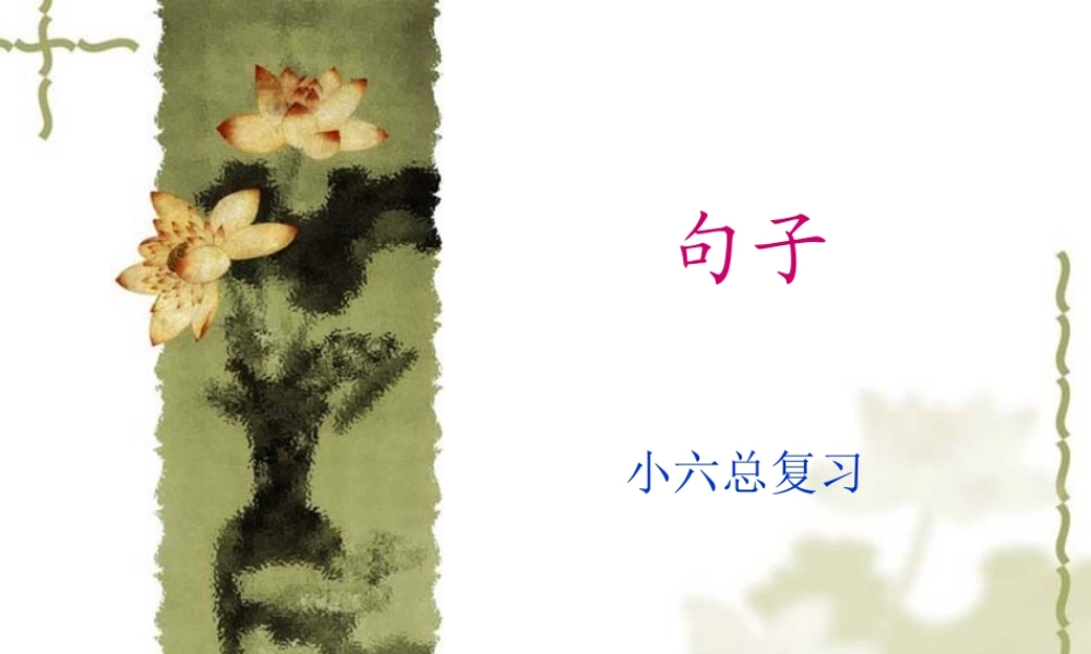 小学语文总复习之句式转换