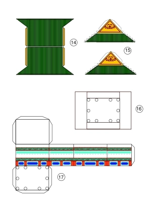 中国古代桥建筑纸模图纸7-roof1