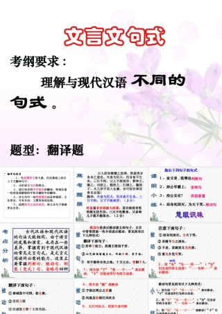 八年级语文 文言文句式课件 人教版 课件