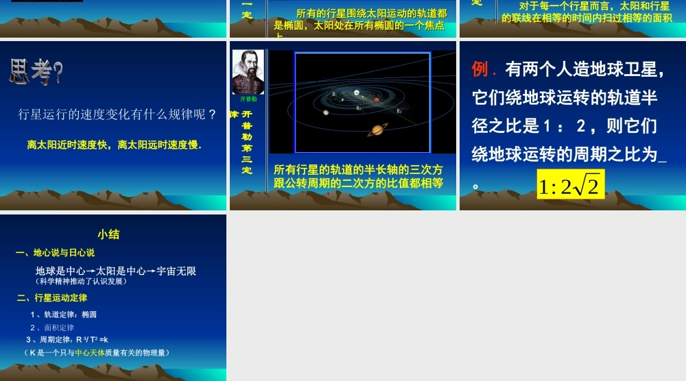 行星的运动课件