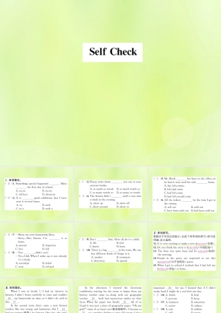 九年级英语全册 Unit 12 Life is full of the unexpected Self Check习题课件 (新版)人教新目标版 课件