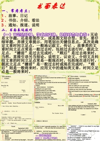 新课标 高考英语专题复习 书面表达 试题