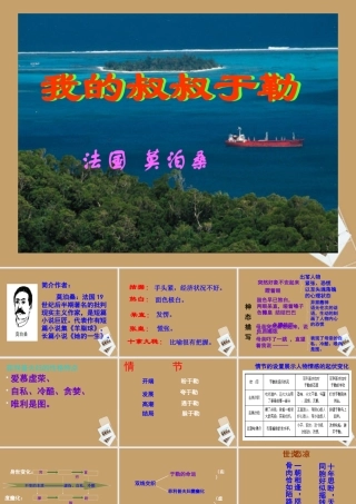 中学九年级语文上册(我的叔叔于勒)课件 人教新课标版 课件