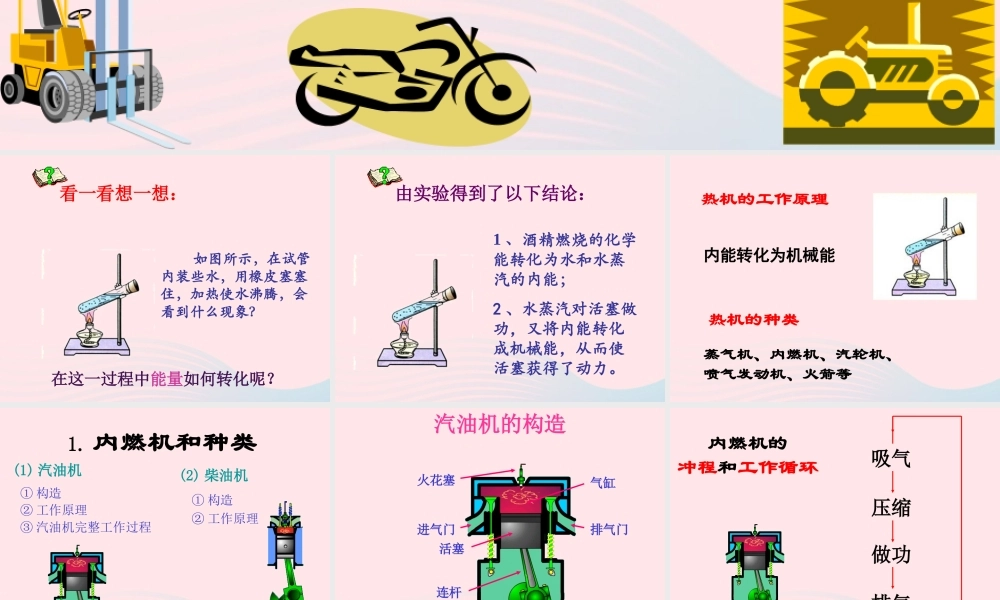 九年级物理上册 21 热机课件1 (新版)教科版 课件