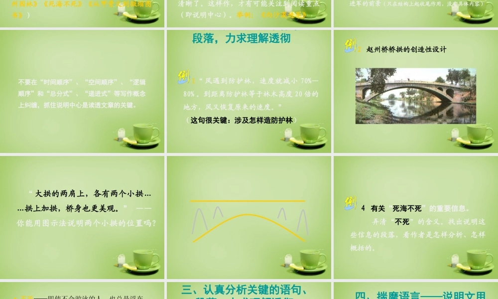 名师指津七年级语文学法 第二讲 阅读—说明类课文课件 新人教版 课件