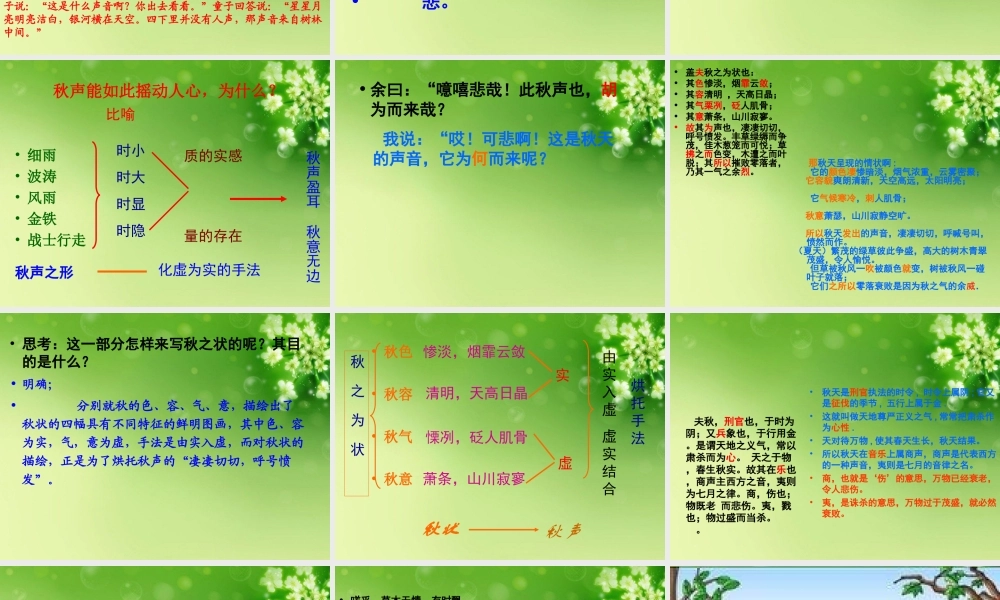 山东省冠县一中高二语文 秋声赋课件 新人教版 课件