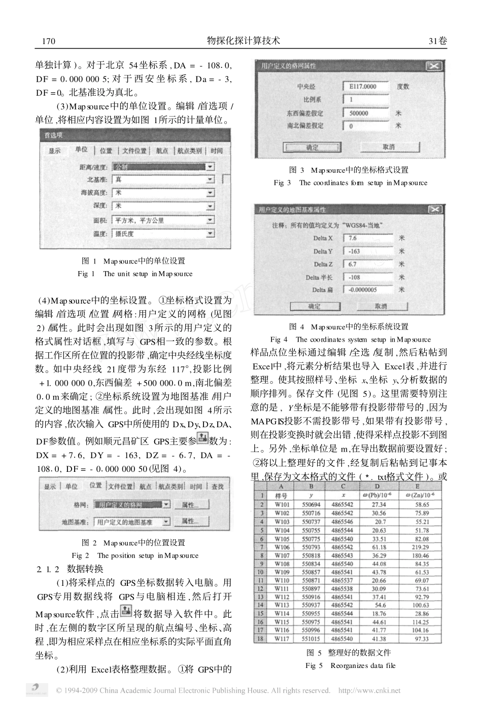 Mapsource与Excel-MapGIS相结合在化探工作中的应用_第2页
