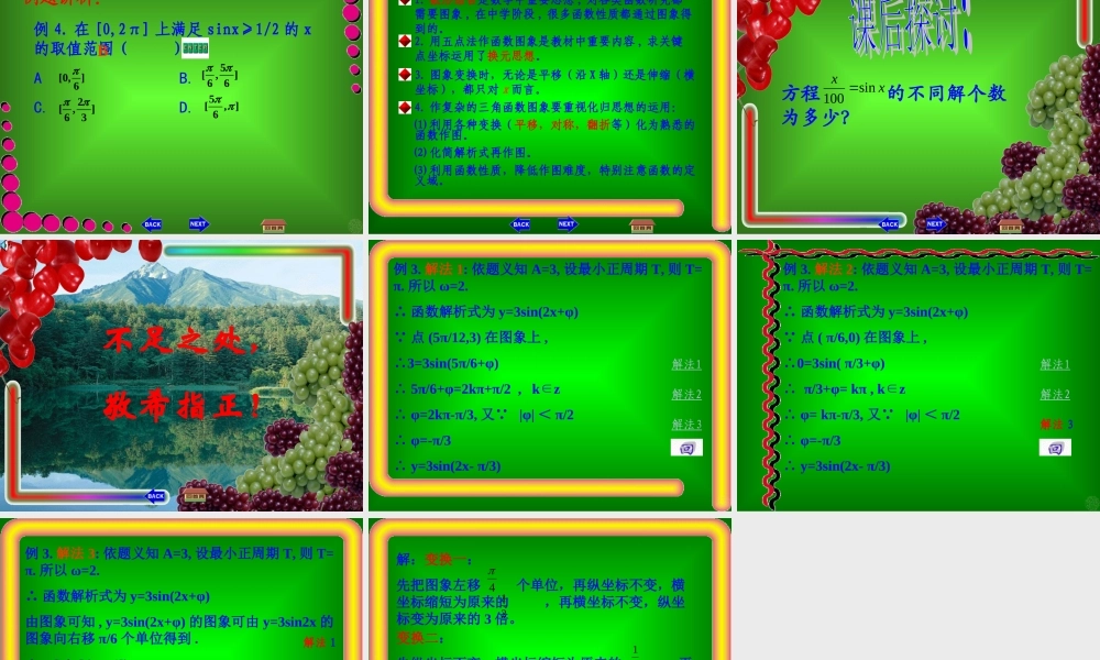 三角函数的图象