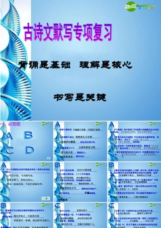 八年级语文下册 (古诗文默写专项复习)教学课件 人教新课标版 课件