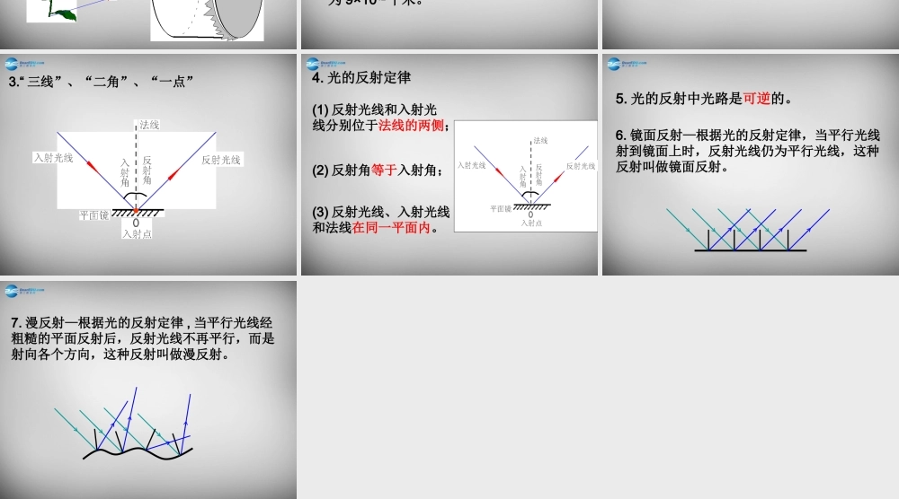 中学八年级物理上册 4.2 光的反射课件1 (新版)新人教版 课件