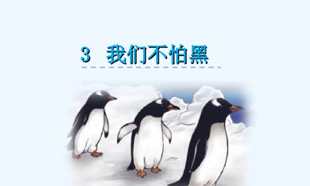3我们不怕黑