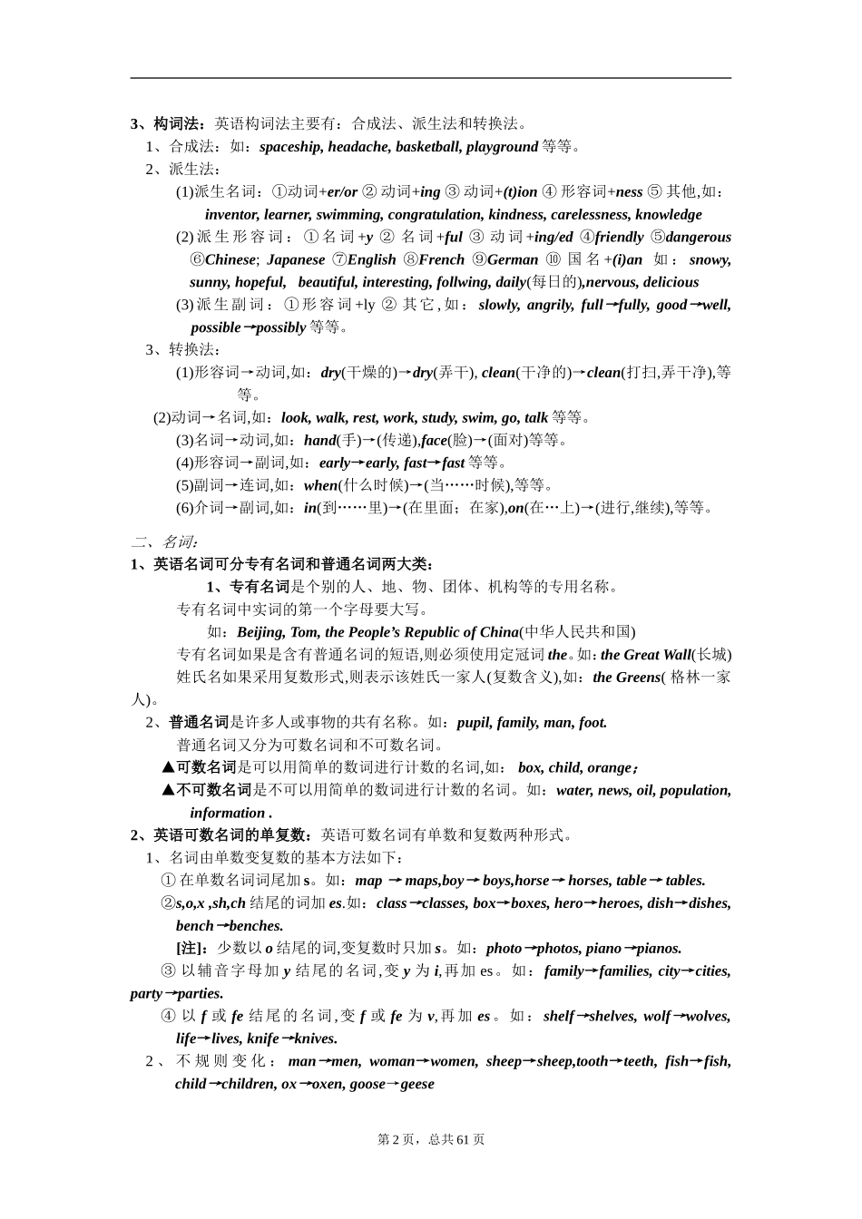 初中英语语法大全_第2页