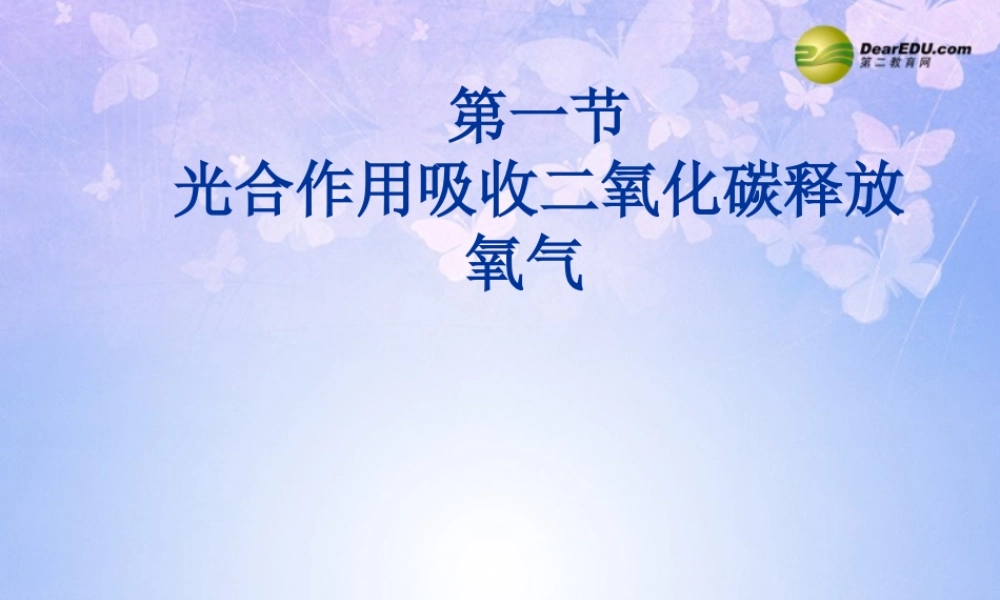 中学七年级生物上册 光合作用吸收二氧化碳释放氧气课件 新人教版 课件