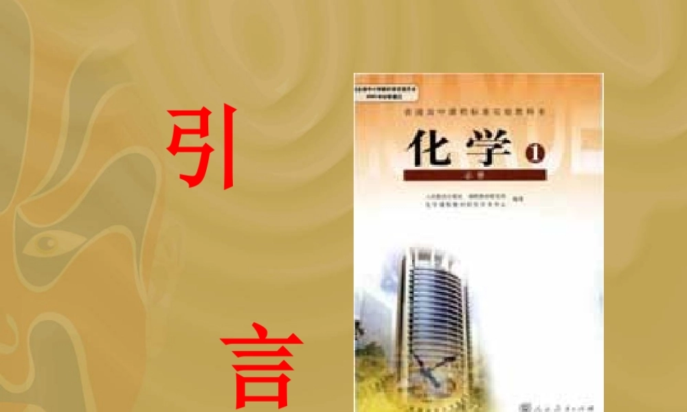 在高一化学引言.doc中的演示文稿