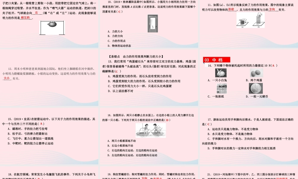 八年级物理下册 6.1怎样认识力课件 (新版)粤教沪版 课件