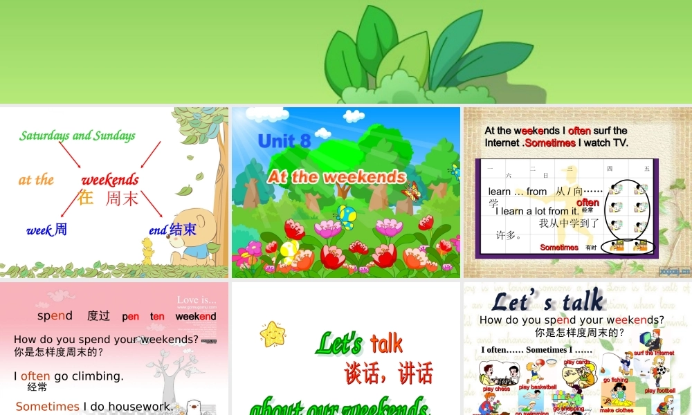 unit8Attheweekends课件