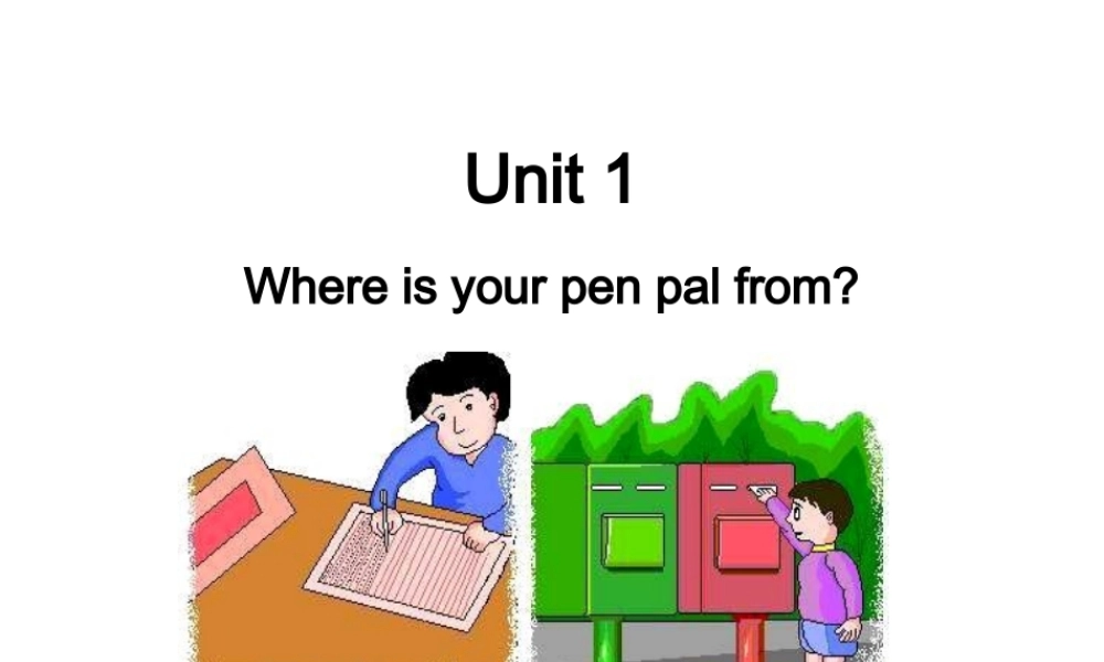 七年级英语Unit 1课件