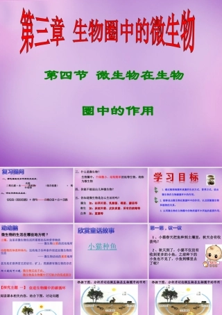 七年级生物上册 2.3.4 微生物在生物圈中的作用课件1 (新版)济南版 课件