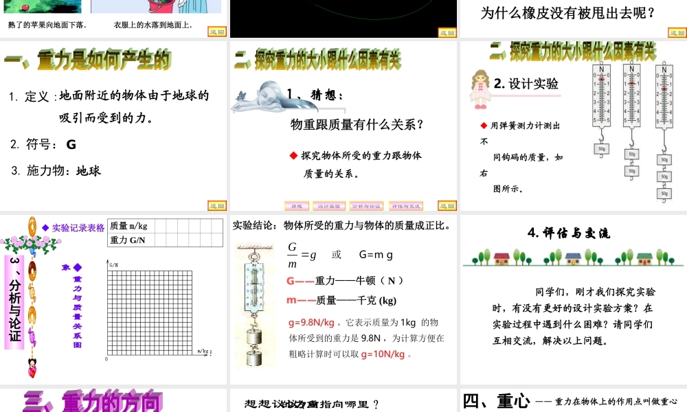 九年级物理重力3课件人教版 课件
