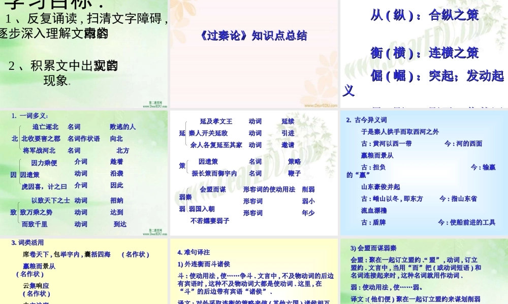 新课标高一语文过秦论 贾谊 课件