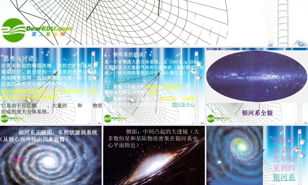 七年级科学上册 第一章第2节银河系 华师大版 课件