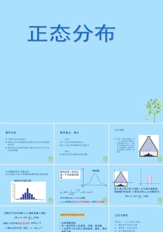 山西省忻州市高考数学 专题 正态分布复习课件
