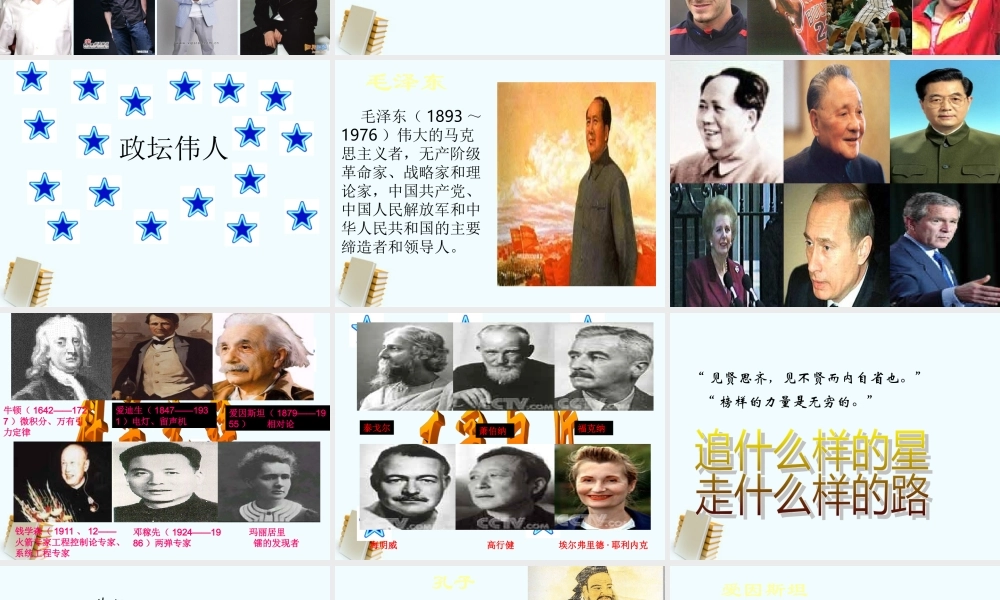 七年级语文上册 综合性学习(我也追 星 )课件2 鲁教版 课件