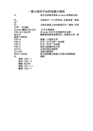 一般人绝对不会的电脑小绝技
