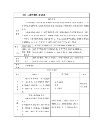 爱护植被-绿化祖国