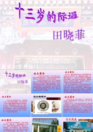 七年级语文十三岁的际遇课件2 苏教版 课件