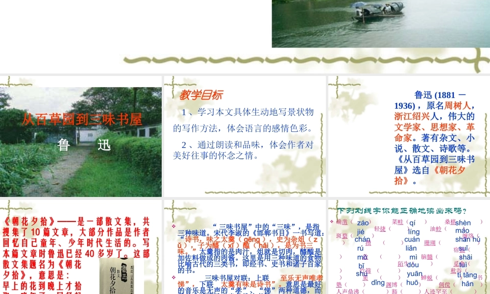 从百草园到三味