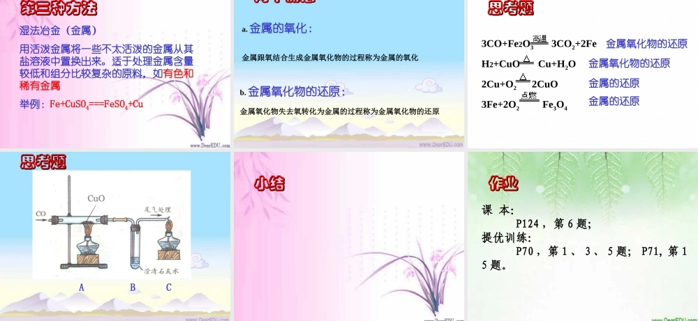 新课标 沪教版初三化学铁的冶炼 课件