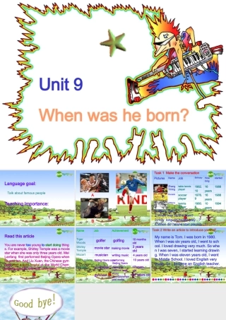 八年级英语上册 Unit 9 When was he born课件 新课标人教版 课件