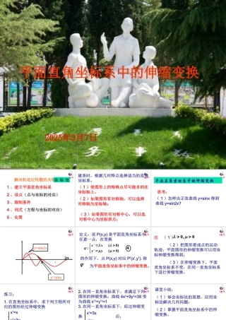 平面直角坐标系中的伸缩变换