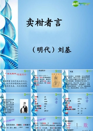 九年级语文下册 第四单元第19课(卖柑者言)课件 鲁教版 课件