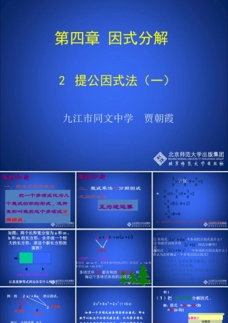 提公因式法课件