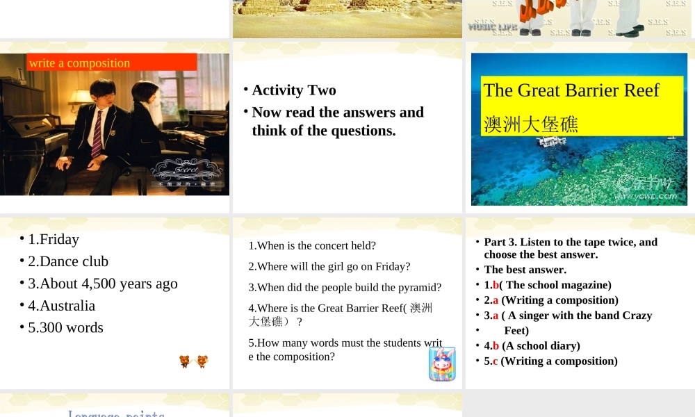 九年级英语上册 Module 1 Unit 1 What is a wonder of the world课件 外研版 课件