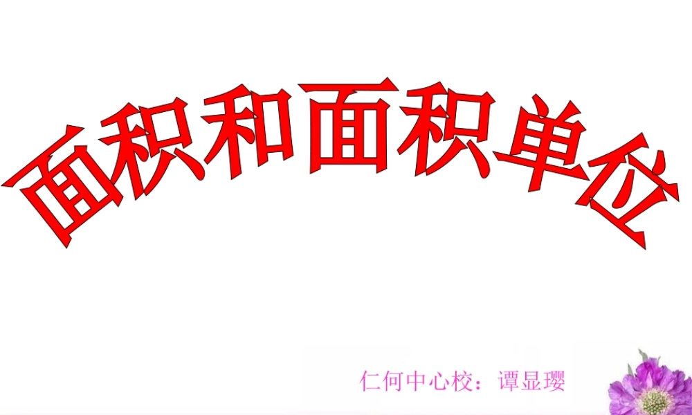三年级数学面积和面积单位