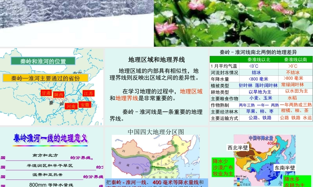 四大区域之一秦岭(课件)