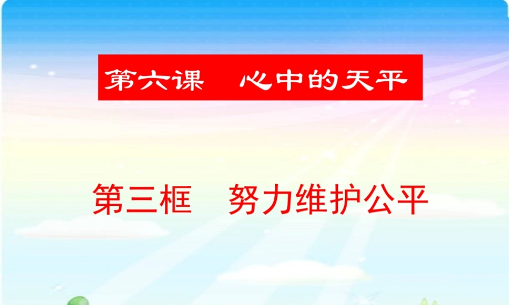 努力维护公平