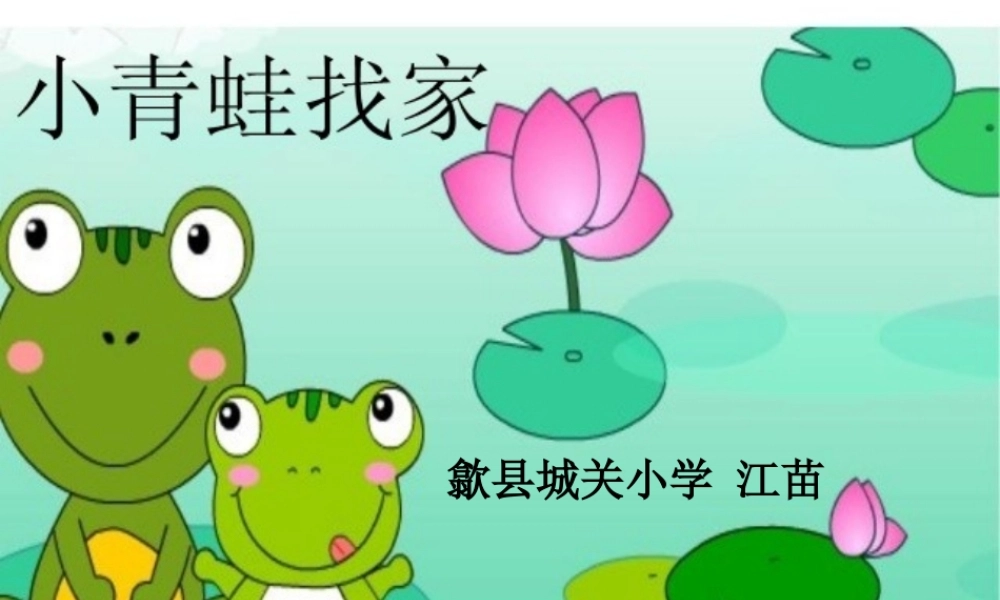 《小青蛙找家》课件03
