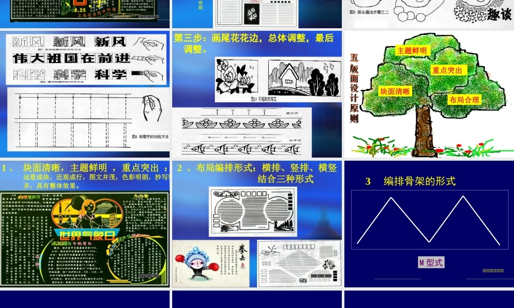 美术教学课件黑板报版面设计