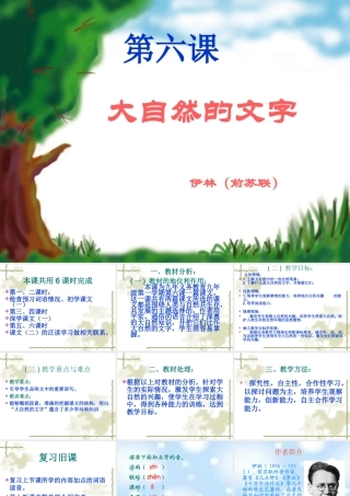 大自然的文字说课