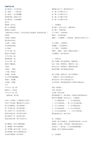 有趣手指儿歌