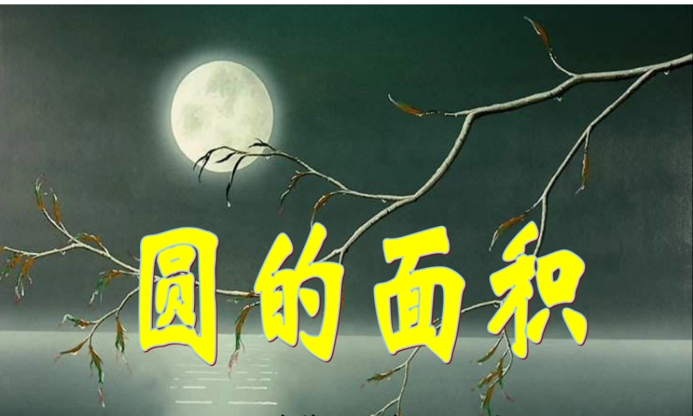 人教版新课标数学六年级上册《圆的面积》课件2