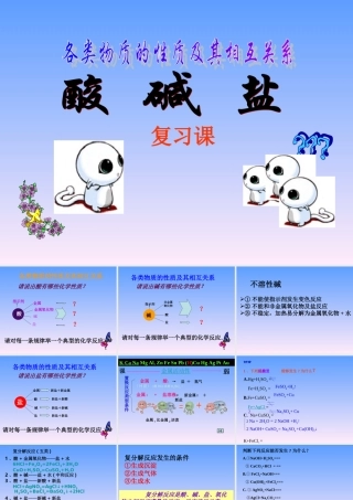 九年级化学酸碱盐复习