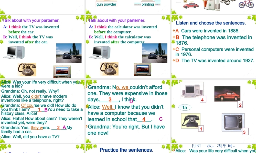 人教版九年级Unit6SectionA1a-1c课件