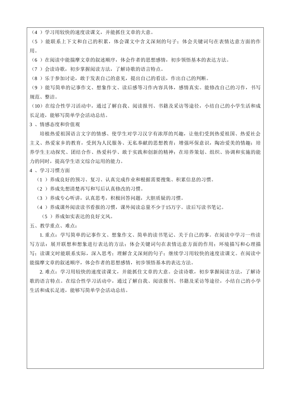 二0一四学年第二学期语文第12册教学计_第2页
