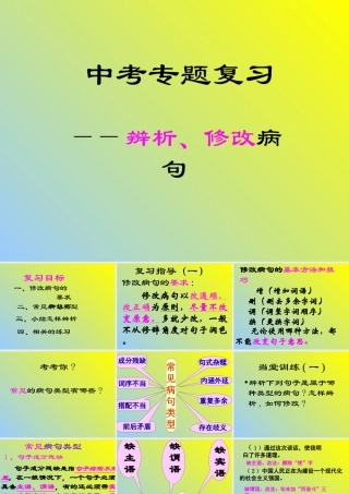 辨析、修改病句