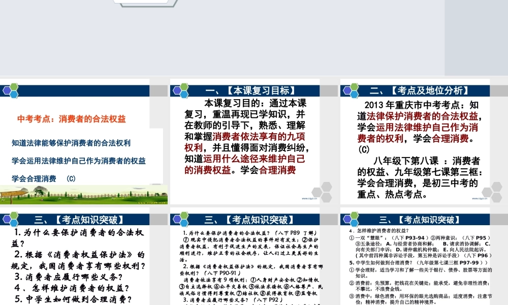 消费者的权益复习课件